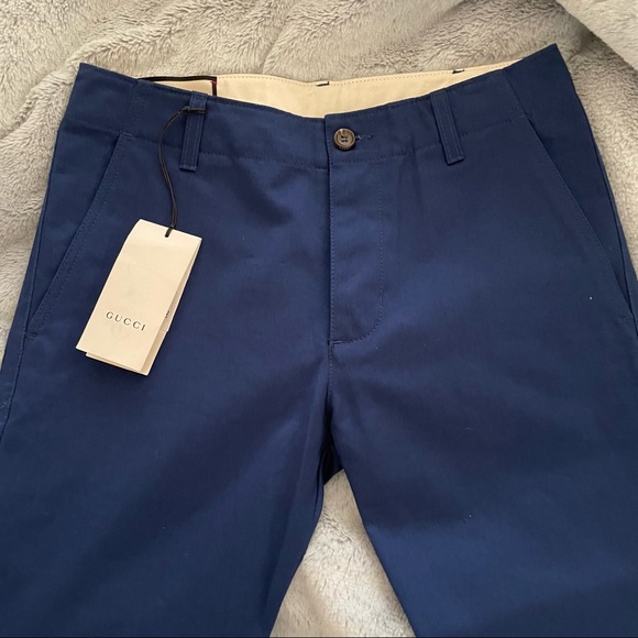 NWT Gucci Chinos Pants Navy Blue - Picture 2 of 4